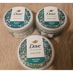 Lot Of 3!! Dove Limited Edition WINTER MINT Body Scrub 3.5 oz Ea